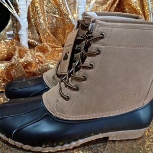 JBU Women's Brown and Black Winter Boots